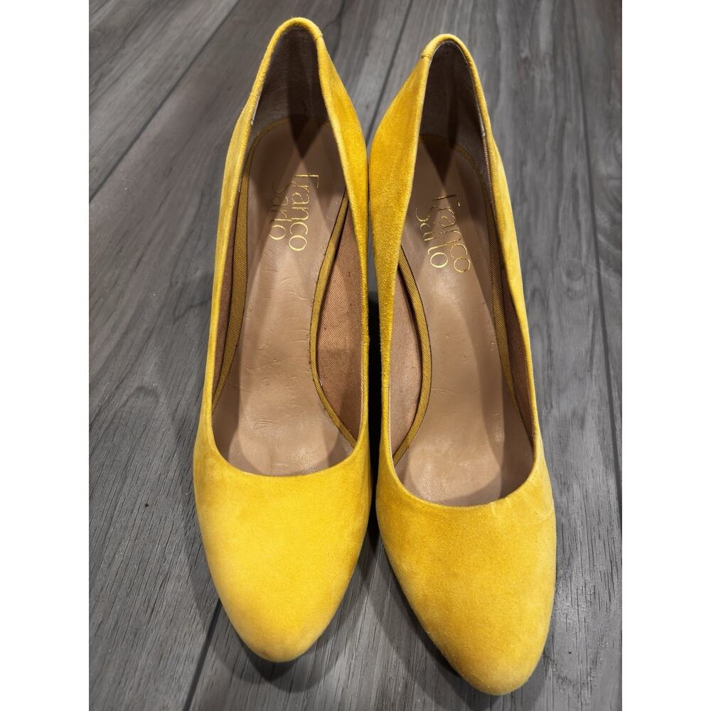 Franco Sarto Women's Yellow Suede Platform Size 8.5M
